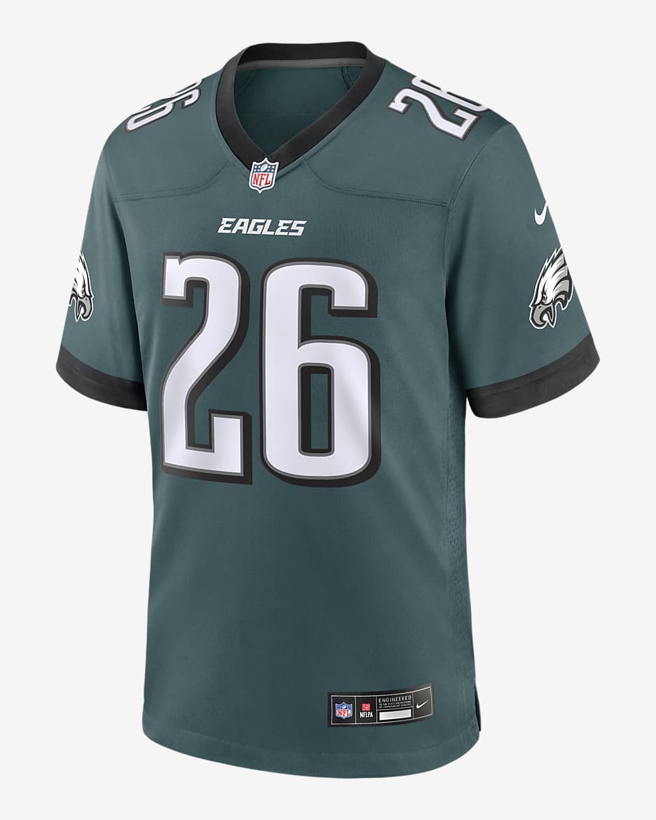 Men s Nike Devonta Smith Midnight Green Philadelphia Eagles Team Game Jersey Size Small